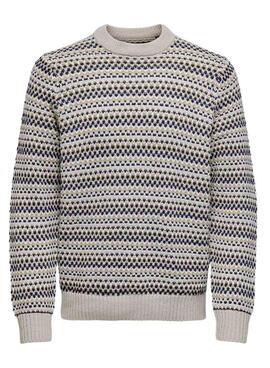 Pullover Only and Sons Musa graues für Herren