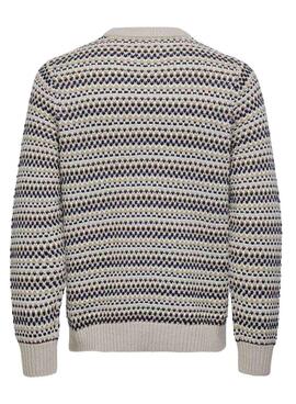 Pullover Only and Sons Musa graues für Herren