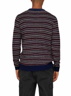 Pullover Only and Sons Musa Marine für Herren.