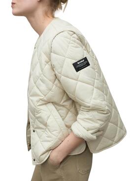 Jacke Ecoalf Musa beige für Damen