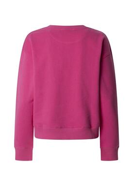 Sweatshirt Pepe Jeans Maddy in Fuchsia Pink for Women.