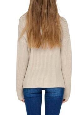 Pullover Only Lluna beige für Damen