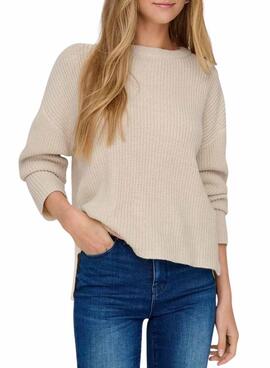 Pullover Only Lluna beige für Damen