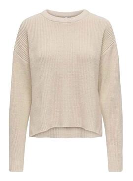 Pullover Only Lluna beige für Damen