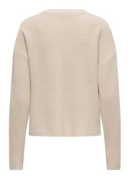 Pullover Only Lluna beige für Damen