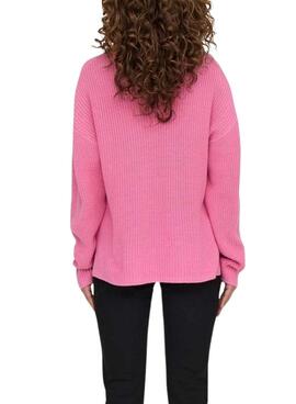 Pullover Only rosa Lluna Jersey für Damen.