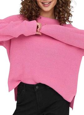 Pullover Only rosa Lluna Jersey für Damen.