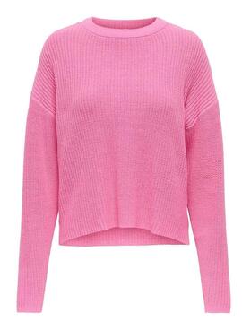 Pullover Only rosa Lluna Jersey für Damen.