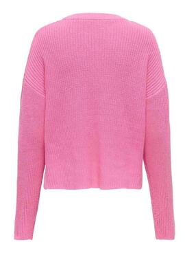 Pullover Only rosa Lluna Jersey für Damen.