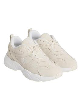 Sneakers Calvin Klein Low beige für Damen.