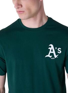 T-Shirt New Era Athletics grün für Herren