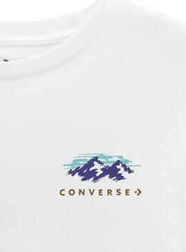 T-shirt Converse Abstract Mountain weiß für Herren