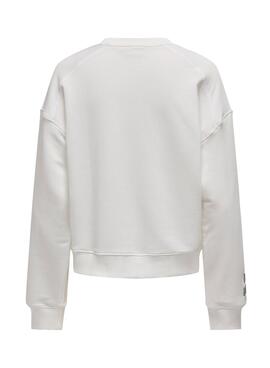 Sweatshirt Only Abigail beige für Frauen.