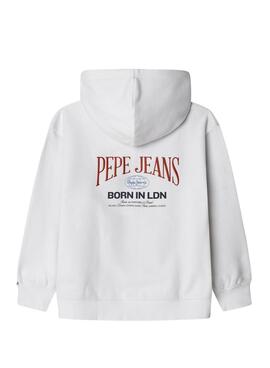 Kapuzenpullover Pepe Jeans Jackson weiß für Jungen.