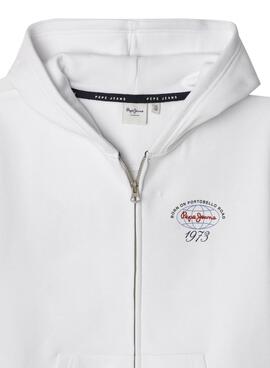 Kapuzenpullover Pepe Jeans Jackson weiß für Jungen.