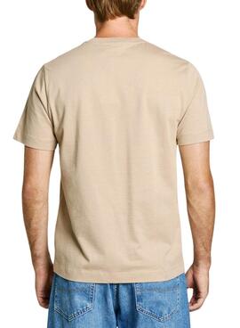 T-Shirt Pepe Jeans Dalter beige für Herren.