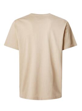 T-Shirt Pepe Jeans Dalter beige für Herren.