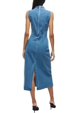 Kleid Vila Viwinona Midi für Damen in Jeansoptik