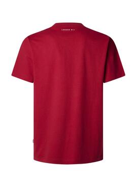 T-Shirt Pepe Jeans Daxton rot für Herren