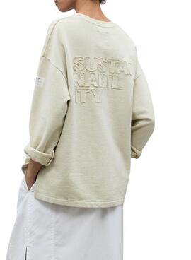 Sweatshirt Ecoalf Sustain beige für Damen