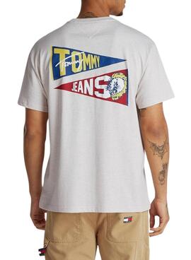 T-Shirt Tommy Jeans Tiger beige für Herren.