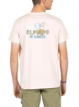 T-Shirt El Pulpo Text Hawaii Beige Für Männer