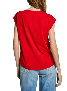 T-Shirt Pepe Jeans Blooma rot für Damen