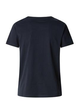 T-Shirt Pepe Jeans Macy Marine für Damen.