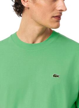 Lacoste T-Shirt mit grünem Logo für Herren