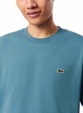 Lacoste T-Shirt mit blauem Logo für Herren