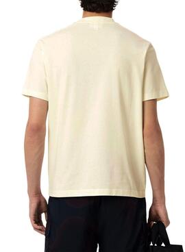 T-Shirt Lacoste Logo Lacoste Paris beige für Herren.