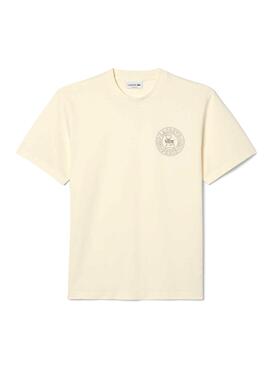 T-Shirt Lacoste Logo Lacoste Paris beige für Herren.