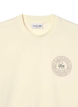 T-Shirt Lacoste Logo Lacoste Paris beige für Herren.