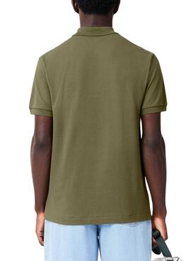 Lacoste Polo Piqué L.12.12 für Herren in Khaki-Grün.