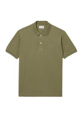 Lacoste Polo Piqué L.12.12 für Herren in Khaki-Grün.