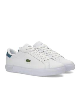 Turnschuhe Lacoste Powercourt weiß aus Leder für Herren