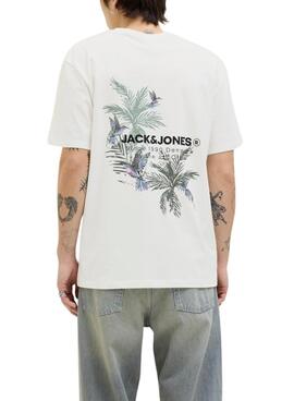 T-shirt Jack and Jones Hawaii beige für Herren.