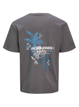 T-shirt Jack and Jones Hawaii grau für Herren