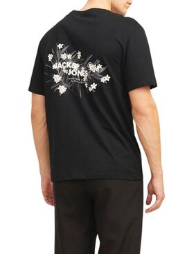 T-Shirt Jack and Jones Hawaii in Schwarz für Herren