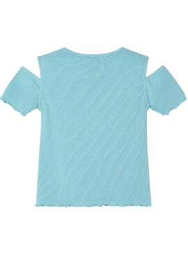 T-Shirt Mayoral cut out blau für Mädchen