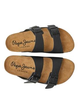 Pepe Jeans Oban Classic schwarze Sandalen für Damen