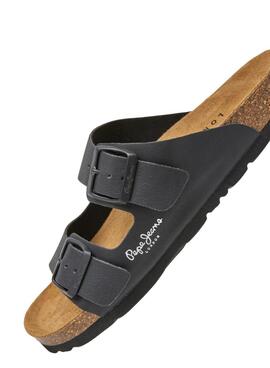 Pepe Jeans Oban Classic schwarze Sandalen für Damen