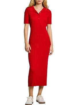 Kleid Pepe Jeans Patricia Rot für Damen.