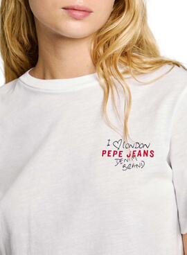 T-Shirt Pepe Jeans Rei weiß für Damen