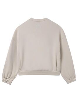 Sweatshirt Mayoral Reißverschluss Taschen beige Mädchen