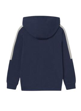 Kapuzenpullover von Mayoral in Marineblau mit Kontrast für Jungen.