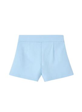 Kurze Hose Mayoral mit blauen Falten für Mädchen.