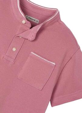 Polo Mayoral Mao-Kragen rosa für Jungen