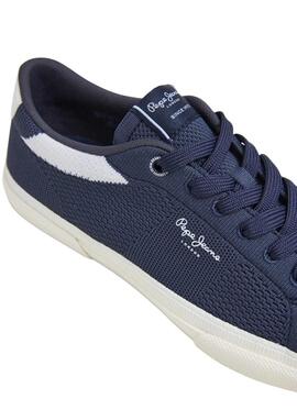 Turnschuhe Pepe Jeans Kenton Knit Marineblau für Herren