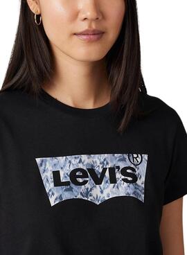 T-Shirt von Levi's The Perfect Tee Ophelia Floral Schwarz für Damen